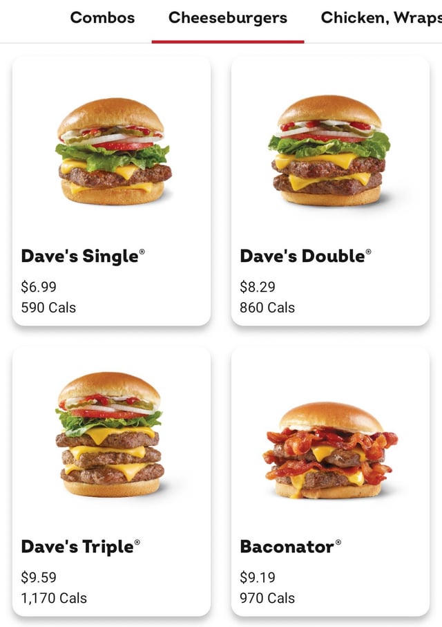 Wendys Canada Menu With Prices